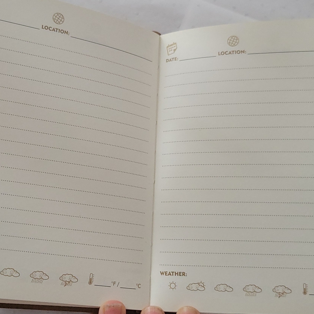 Travel Journal - Brown Faux Leather Notebook - Picture 3 of 4